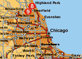 Mapka aglomeracji chicagowskiej